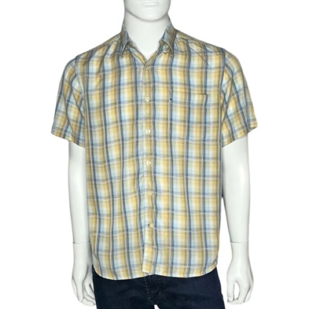 Tommy Bahama Plaid Short Sleeve‎ Button Down Size Medium